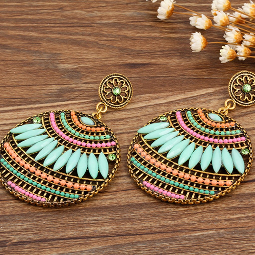 Handmade Boho Beaded Earrings